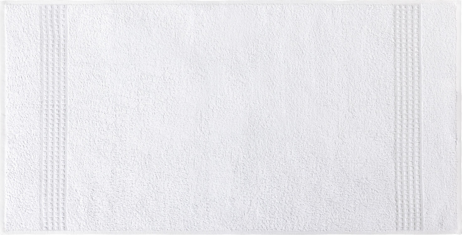 Set de 5 prosoape de dus Pulsiva Paros, 100% bumbac terry, 70x140 cm, Alb, OEKO-TEX Standard 100, prosoape absorbante pentru hoteluri si wellness