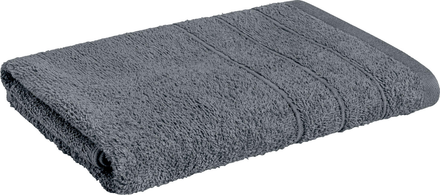 Set de 2 prosoape de baie PULSIVA LUSINI Solutions GmbH Samos, Gri, 100x150 cm, 100% bumbac terry, 450 g/m², Oeko Tex Standard 100
