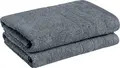 Set de 2 prosoape de baie PULSIVA LUSINI Solutions GmbH Samos, Gri, 100x150 cm, 100% bumbac terry, 450 g/m², Oeko Tex Standard 100