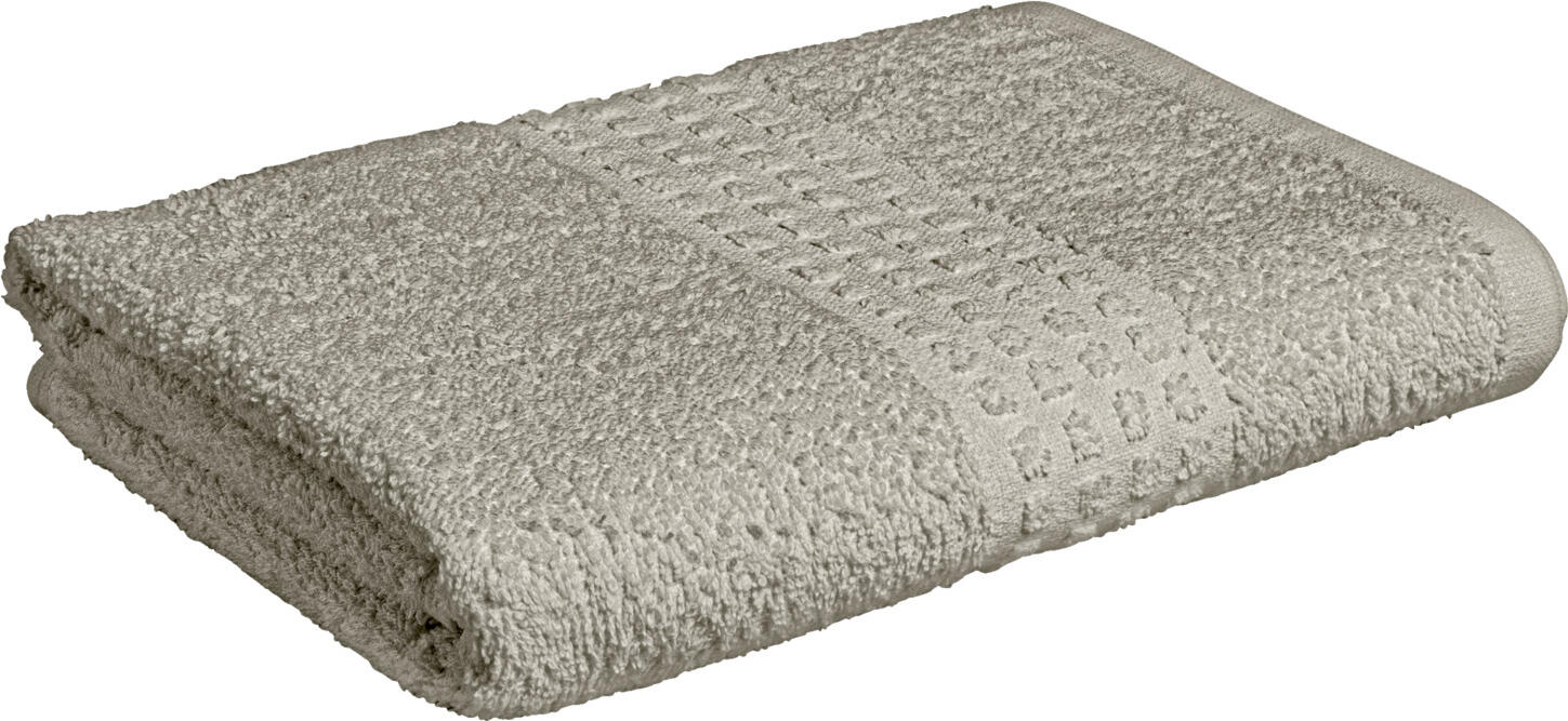 PULSIVA Paros Shower Towel Set of 5, 100% Cotton Soft Terry, 70x140 cm, Grey, OEKO-TEX Standard 100, Absorbent and Quick-Drying for Hotels and Wellness