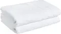 PULSIVA Samos Shower Towel Set of 2, 100% Cotton Terry Towelling, 70x140 cm, White, OEKO-TEX Certified, Professional Hotel Quality
