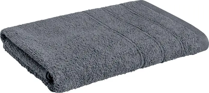Set de 2 prosoape de dus PULSIVA Samos, 100% bumbac, 70x140 cm, gri, OEKO-TEX Standard 100, prosoape absorbante profesionale pentru hoteluri