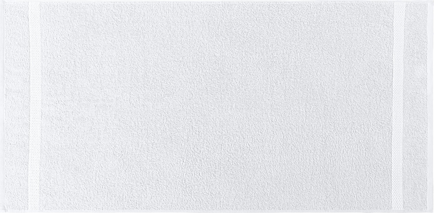 PULSIVA Capri Hand Towel Set of 5 Pieces, White Terry Towelling, 50x100 cm, 86% Cotton 14% Polyester, OEKO-TEX Standard 100, Hotel and Catering Quality
