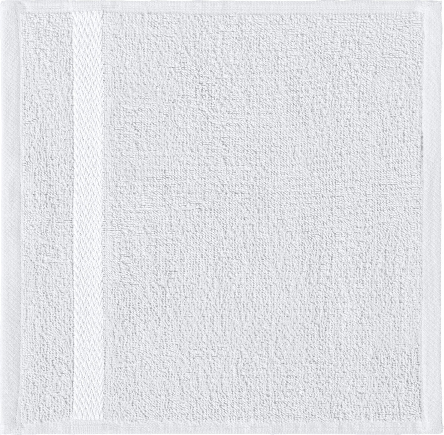 Prosop de fata PULSIVA Capri, 30x30 cm, Alb, Frotir, Amestec de Bumbac, OEKO-TEX Standard 100, Set de 5 piese