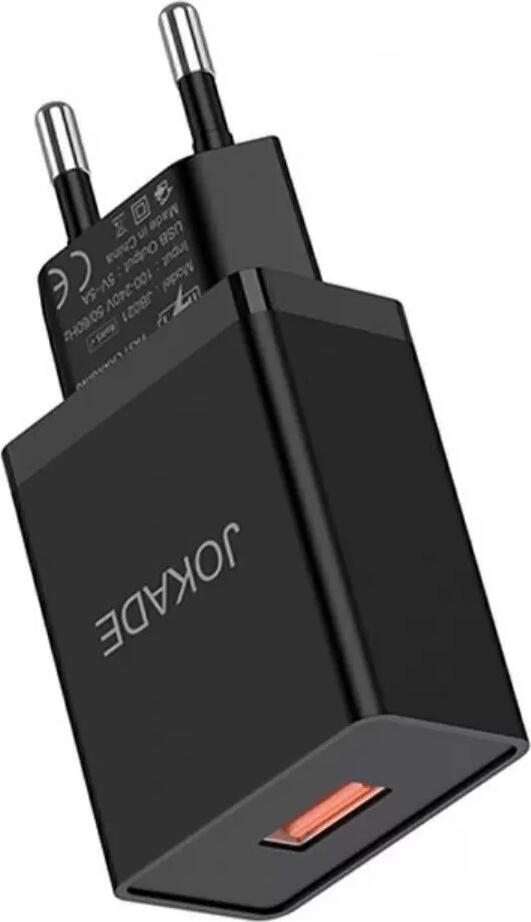 Jokade JB022 Wall Charger 5V 5A USB Type-A EU Plug with Micro-USB Cable, Polycarbonate Compact Adapter with Overvoltage Protection, Set of 2 Pieces