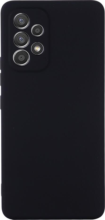 Helmet Liquid Silicone Case for Samsung Galaxy A54, Shockproof and Dust-resistant Protective Cover with Grid Design, Smooth Matte Finish, Black