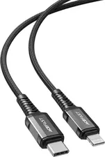 Acefast Cable Type-C to Lightning MFI 3A 1.2m Aluminum Alloy, Black