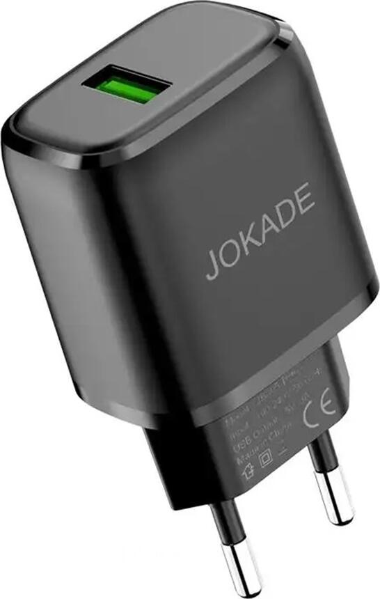 Jokade JB005 Wall Charger Single Port USB Type-A Fast Charging 5A Salian Durable Plastic Black
