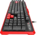 Genesis Rhod 110 NKG-0939 Membrane Gaming Keyboard, RU Layout, 104 Keys, 19-Key Anti-ghosting, 12 Multimedia Keys, Spill-resistant, Black and Red