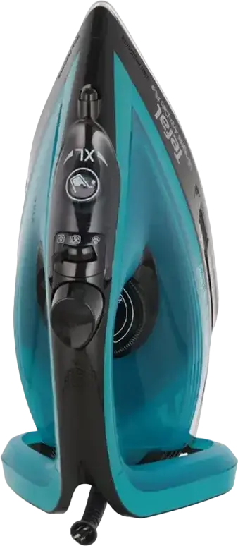 Tefal FV6832E0 Steam Iron, 2800W, Metaloceramic Ultragliss Soleplate, Anti-Calc Plus, 50g/min Continuous Steam, 260g/min Boost, Blue