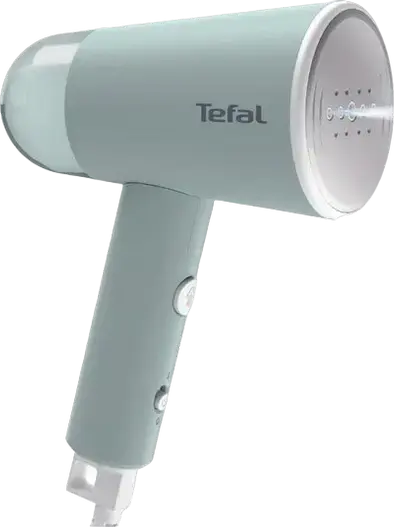 Ручной отпариватель Tefal DT1034E1 Origin Travel, 1200 Вт, 20 г/мин, складная конструкция, светло-голубой, набор из 3 предметов с щеткой и чехлом