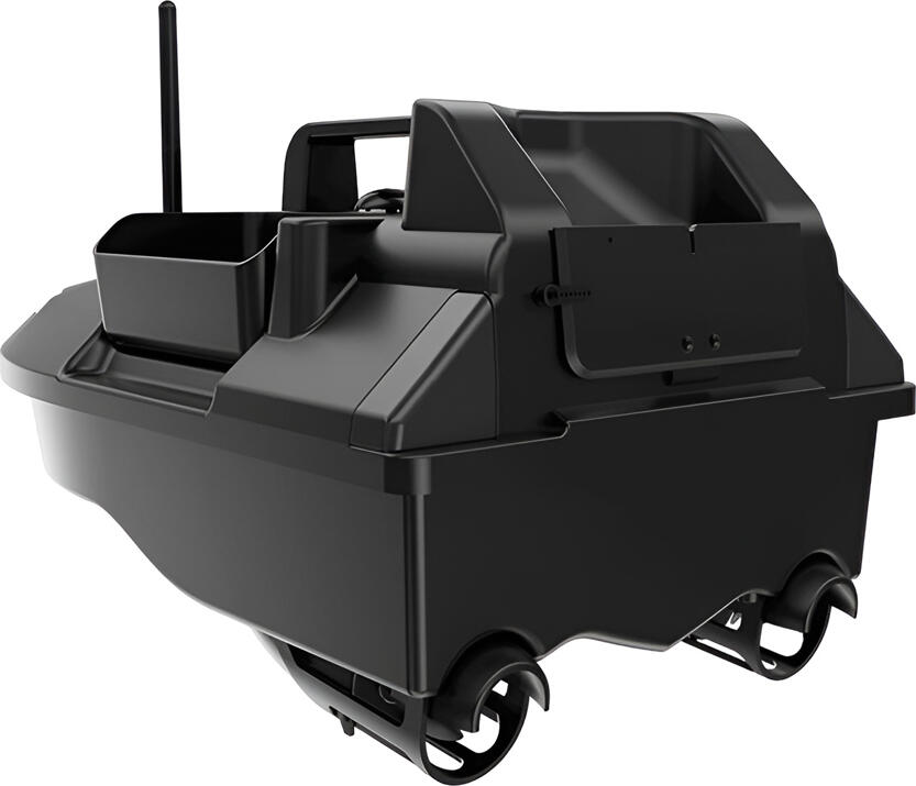 Лодка-прикормщик Flytec V020 с GPS, черный ABS-пластик, аккумулятор 12000 мАч, дальность 500 м, двойное спутниковое позиционирование, 3 отсека, емкость 2 кг