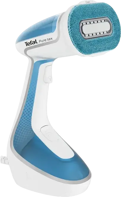 Ручной отпариватель для одежды Tefal Pure tex DT9530E1, 1700 Вт, Постоянный пар 30 г/мин, Ударный пар 90 г/мин, Резервуар 200 мл, 4-в-1, Бело-голубой