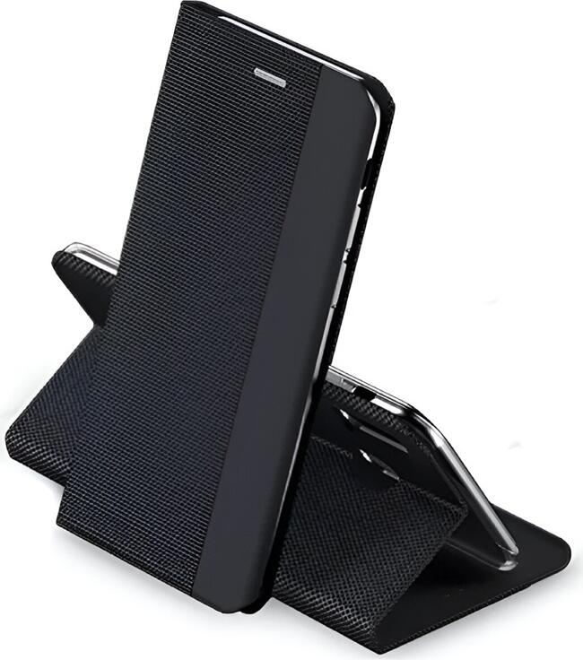 Helmet Flip Wallet Case for Oppo A38, 6.56 inch, Black High-Quality Nylon, Shockproof Dust-Resistant Full Body Protection with Stand Function