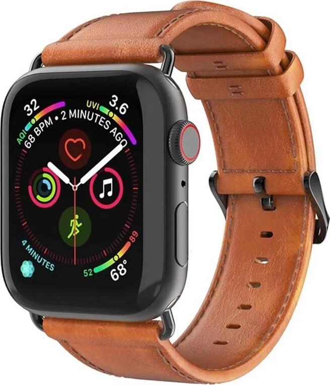 Curea Apple Watch DUX DUCIS Business Series din Piele Naturala Premium pentru 42mm 44mm 45mm 49mm Ultra Serii 1-8 Rezistenta la Zgarieturi si Shock
