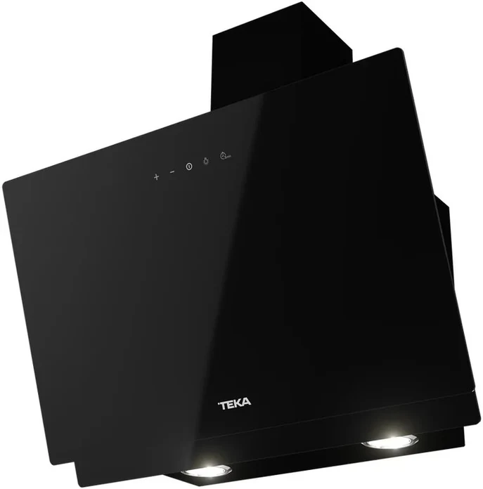 Teka DVN 64030 BK Decorative Fireplace Hood, Color: Black Crystal, Perimetral Extraction, Touch Control, 598mm Width, 2 Motors, Stainless Steel Filters