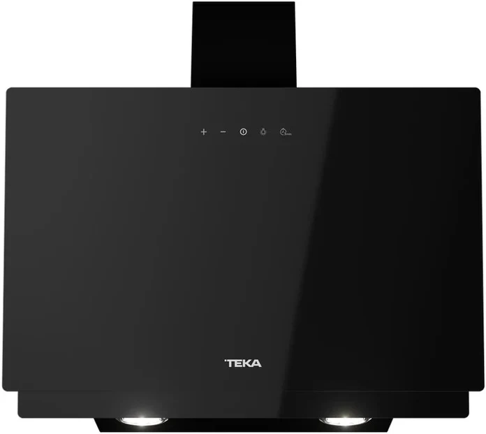 Teka DVN 64030 BK Decorative Fireplace Hood, Color: Black Crystal, Perimetral Extraction, Touch Control, 598mm Width, 2 Motors, Stainless Steel Filters