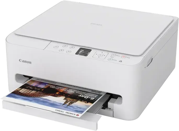 Imprimanta Multifunctionala 3-in-1 Inkjet Canon Pixma TS6540i, Printare Scanare Copiere, Duplex Automat, Wi-Fi, Display OLED, Alb