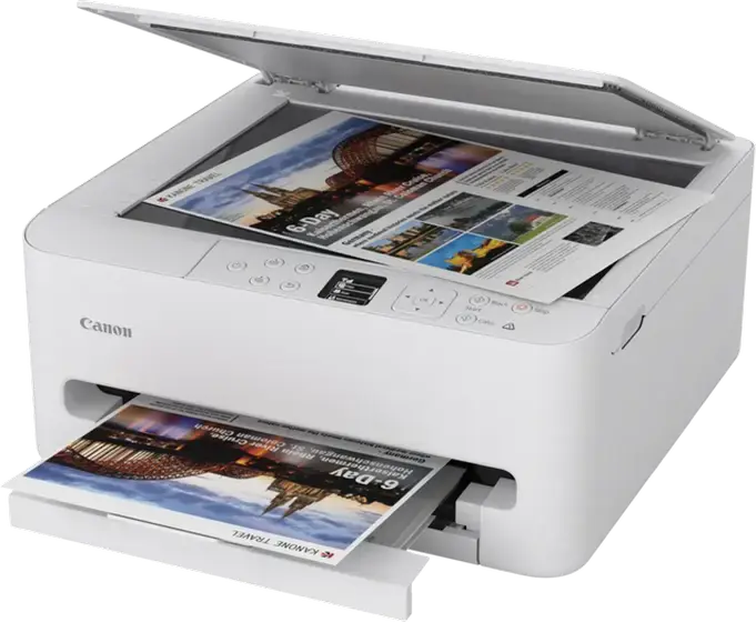 Imprimanta Multifunctionala 3-in-1 Inkjet Canon Pixma TS6540i, Printare Scanare Copiere, Duplex Automat, Wi-Fi, Display OLED, Alb