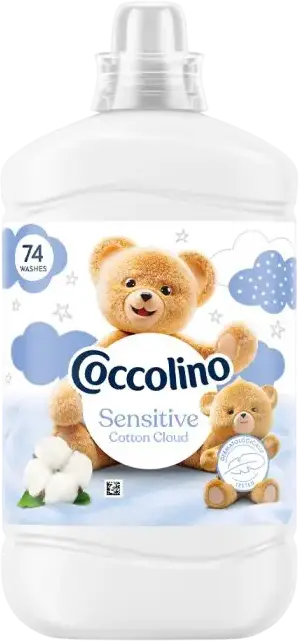 Balsam de rufe Coccolino Sensitive Cotton Cloud, Testat Dermatologic pentru Piele Sensibila, 1702ml, 74 spalari, 65598730