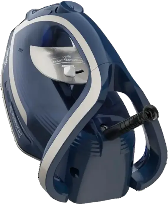 Утюг с паром Tefal FV6872E0 Smart Protect Plus, 2800 Вт, Подошва Durilium Airglide, Постоянный пар 40 г/мин, Паровой удар 260 г/мин, Автоотключение, Синий