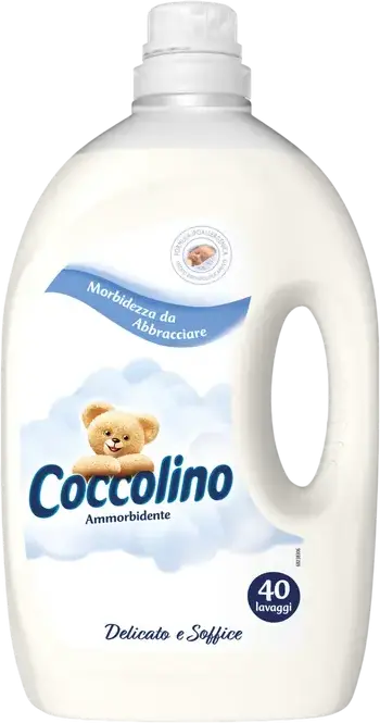 Coccolino Fabric Softener Delicate and Fluffy Scent, 3L Bottle for 40 Washes, Suitable for Sensitive Skin, Pack of 1
