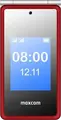 MaxCom MM835 Flip 4G DS Clamshell Phone, 3.5" IPS Display, Dual nano-SIM, 4G LTE, IP54 Waterproof, SOS Button, Red