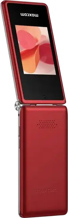 MaxCom MM835 Flip 4G DS Clamshell Phone, 3.5" IPS Display, Dual nano-SIM, 4G LTE, IP54 Waterproof, SOS Button, Red
