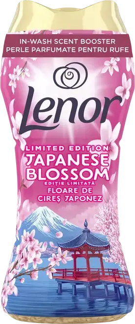 Lenor In-Wash Scent Booster Japanese Blossom Limited Edition Laundry Fragrance Pearls, 195g, Up to 12 Weeks Freshness
