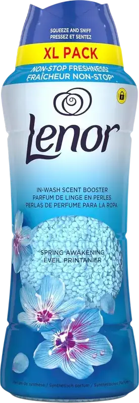 Lenor Spring Awakening In-Wash Scent Booster Parfum pentru Rufe, Perle Parfumate Florale si Bergamota, Prospetime 12 Saptamani, Pack XL 495g