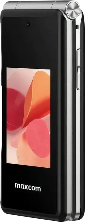 Telefon MaxCom MM835 Flip 4G DS Clamshell, Dual nano-SIM, Ecran IPS 3.5", Procesor Octa-core MT6765, Protectie IP54, Buton SOS, Negru