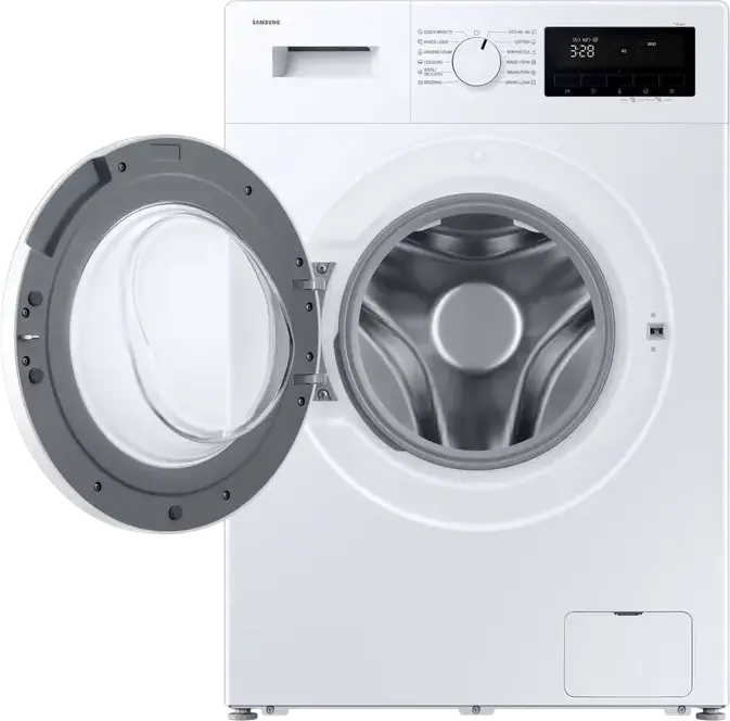 Masina de spalat rufe Samsung WW70FG3M05TWLF cu incarcare frontala, 7 kg, Tehnologie Digital Inverter, Hygiene Steam, Drum Clean, 1400 rpm, Clasa A, Alb