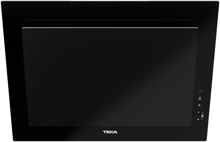 Hota decorativa verticala de camin Teka DVT 68660 TBS BK, 600mm, Sticla Neagra, Extractie Duala Perimetrala, Control Touch, 584 m3/h, Clasa Energetica A+