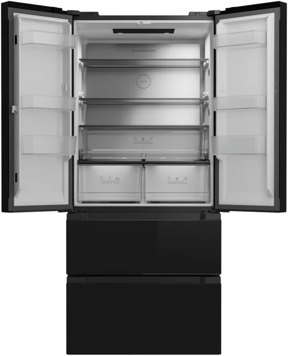 Frigider Teka RFD 77825 French Door freestanding, Negru, 516L, LongLife No Frost, Motor Inverter, IonClean, Compartiment Gourmet, Variable Zone, 1898mm