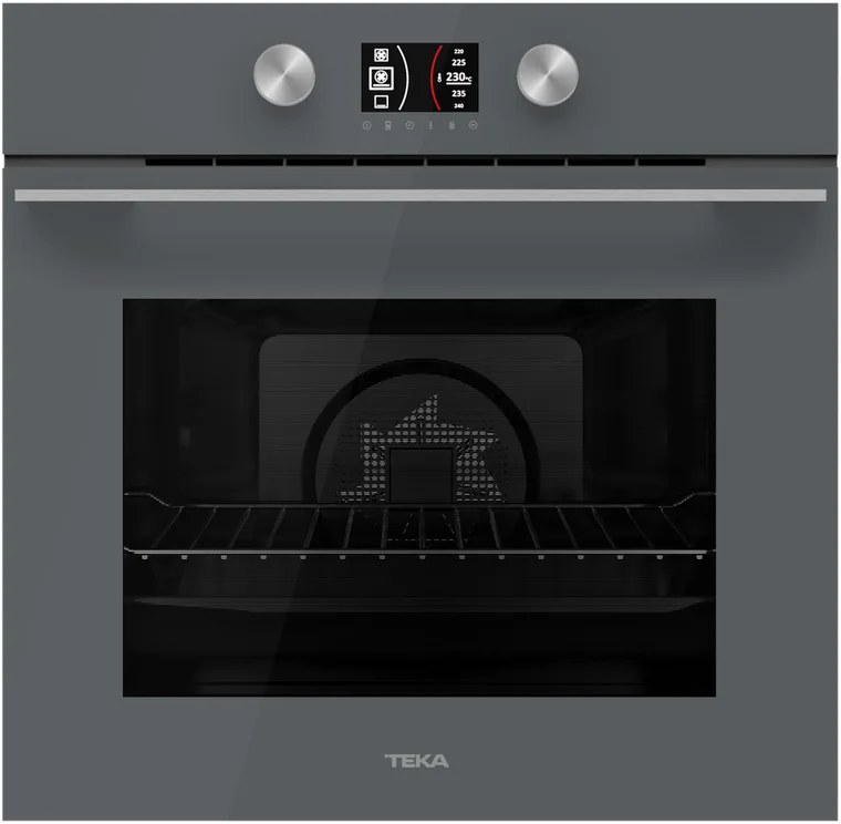 Teka HLB 8600 ST Urban Colors Multifunctional Built-in Oven, Stone Grey Glass, 70L Capacity, A+ Energy Class, 12 Cooking Functions, Hydroclean PRO