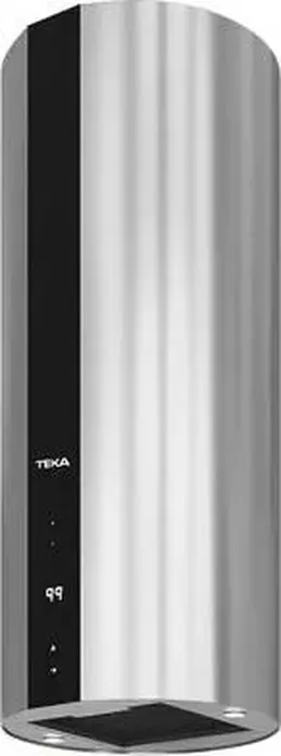 Teka CC 485 Decorative Tubular Island Hood, Stainless Steel, EcoPower Motor, Touch Control, 3+1 Speeds, 672 m3/h Turbo, 2 LED Spots, 400x400mm, Adjustable Height