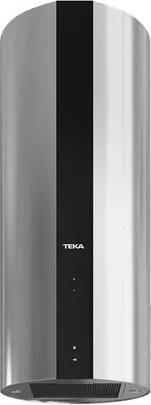 Teka CC 485 Decorative Tubular Island Hood, Stainless Steel, EcoPower Motor, Touch Control, 3+1 Speeds, 672 m3/h Turbo, 2 LED Spots, 400x400mm, Adjustable Height