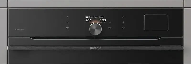 Встраиваемый электрический духовой шкаф Gorenje BSA6138B, 77 л, класс A+, пиролитическая очистка, SteamAssist Pro, ConnectLife, черный, набор из 4 предметов