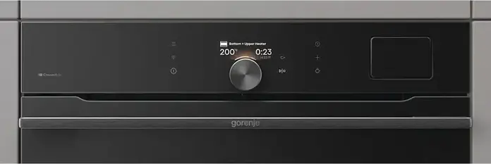 Встраиваемый электрический духовой шкаф Gorenje BSA6138B, 77 л, класс A+, пиролитическая очистка, SteamAssist Pro, ConnectLife, черный, набор из 4 предметов