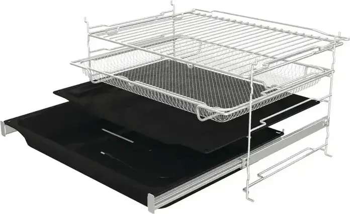 Встраиваемый электрический духовой шкаф Gorenje BSA6138B, 77 л, класс A+, пиролитическая очистка, SteamAssist Pro, ConnectLife, черный, набор из 4 предметов