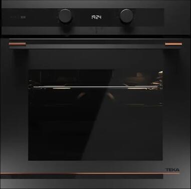 Teka HLB 85-G1 P BM MaestroPizza Built-in Oven, Pyrolysis, 70L, A+ Energy, Black Matt with Copper, Pizza Function 340C, Ceramic Pizza Stone