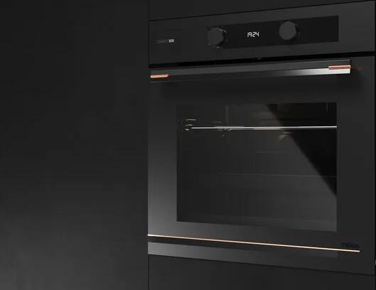 Teka HLB 85-G1 P BM MaestroPizza Built-in Oven, Pyrolysis, 70L, A+ Energy, Black Matt with Copper, Pizza Function 340C, Ceramic Pizza Stone
