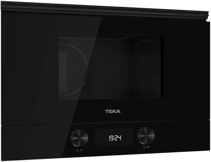 Cuptor cu microunde incorporabil Teka ML 8220 BIS L FBK FullBlack cu Grill, Capacitate 22L, Putere 850W, Grill Pliabil 1200W, Interior din Inox