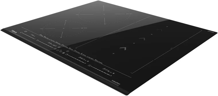 Teka IZS 66800 MST Induction Cooktop, 60cm, 4 Cooking Zones with FLEX DirectSense, Touch Control Multislider, 7200W, Bevelled Glass