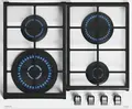Teka GZC 64321 WH Urban Colors Gas on Glass Hob, 4 Burners, ExactFlame 9 Power Levels, Cast Iron Grates, White, 60x51 cm