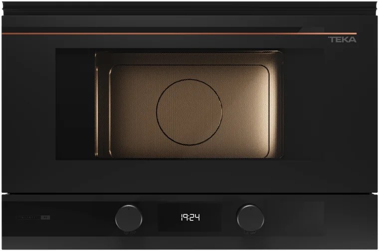 Cuptor cu microunde incorporabil cu grill Teka ML 82-G1 BIS L Infinity G1, 22L, Negru Mat cu Detalii Cupru, Baza Ceramică, Control Touch, 850W/1200W
