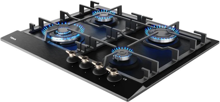 Газовая варочная панель Teka GSC 64320 RBC, Цвет: AT OB, 4 конфорки, чугунные решетки, встроенный электроподжиг, газ-контроль, 580 x 500 мм