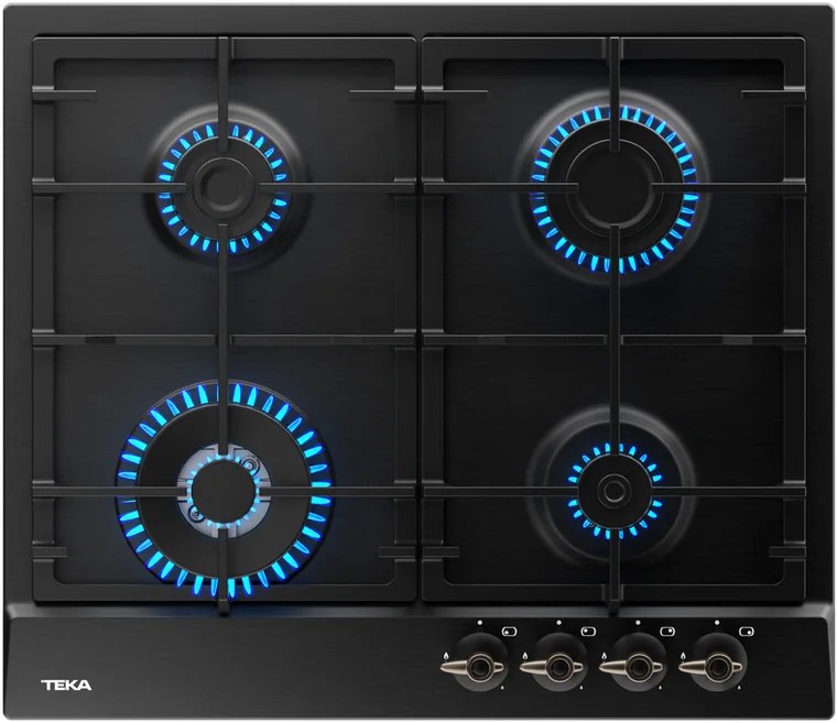 Газовая варочная панель Teka GSC 64320 RBC, Цвет: AT OB, 4 конфорки, чугунные решетки, встроенный электроподжиг, газ-контроль, 580 x 500 мм