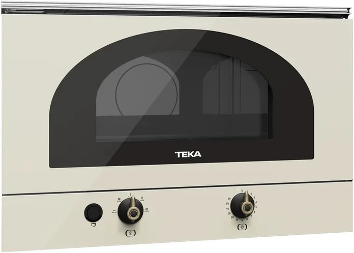 Cuptor cu microunde incorporabil Teka MWR 22 BI, Capacitate 22L, Putere 850W, Interior din Inox, Baza Ceramic cu Grill, Culoare Vanilla, Stil Country