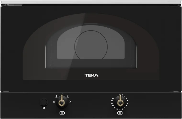 Встраиваемый компактный микроволновый печь Teka MWR 22 BI AT, объем 22 л, мощность 850 Вт, интерьер из нержавеющей стали, керамическое дно, цвет антрацит